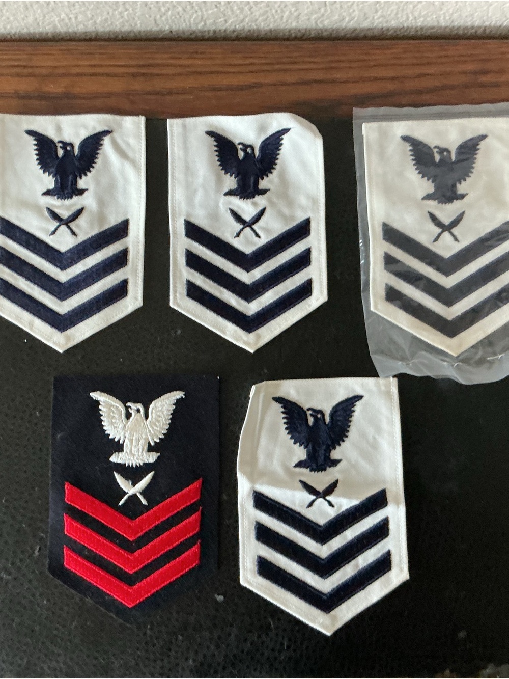 U.S. Navy Yeoman Petty Officer First Class Rating Badge E-6/PO1 Lot of 5